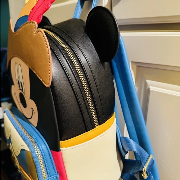 Disney Kids Mickey Mouse Backpack - Blue, Black, Gold, Brown - Picture 3 of 5